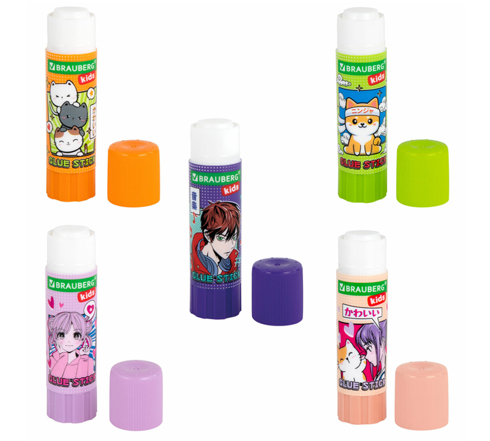 Клей-карандаш Brauberg Kids «Anime» 15г