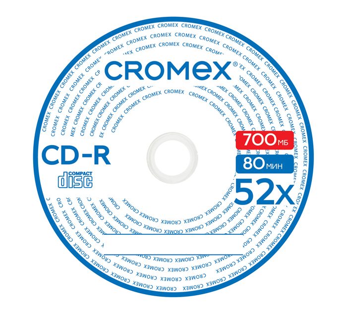 Диск CD-R Cromex 700Мбайт, 52х, в конверте, 1шт