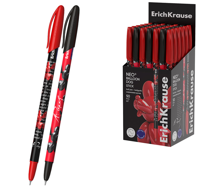 Ручка шариковая Erich Krause «Neo® Stick Balloon Dog Super Glide Technology» синий стержень, узел 0.7мм, линия письма 0.26мм