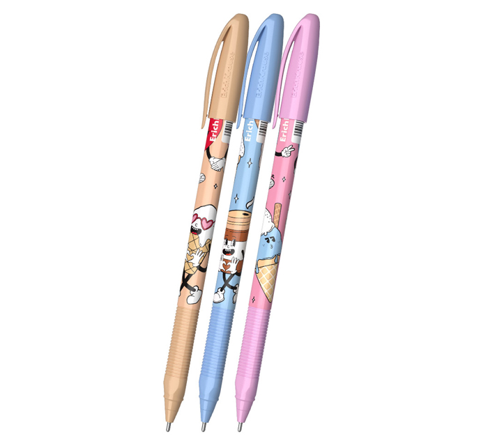 Ручка шариковая Erich Krause «U-108 Stick Yummy Ultra Glide Technology» черный стержень, узел 1.0мм, линия письма 0.3мм