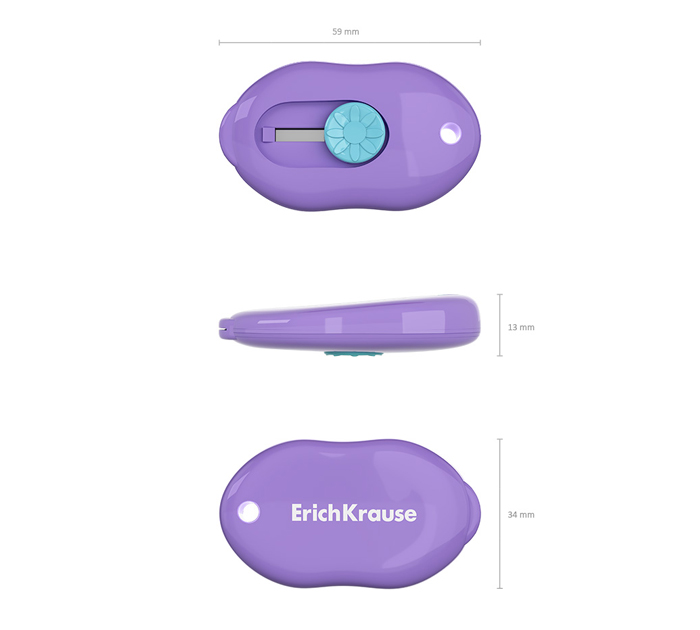 Нож канцелярский Erich Krause «Cloud Mini Pastel» 9мм