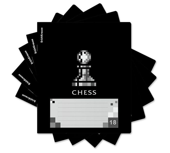 Тетрадь А5 18л линейка, Erich Krause «Chess Player»