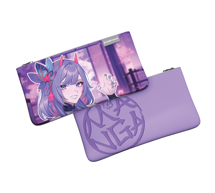 Пенал-косметичка Erich Krause «Light Manga (Lilac)» 220х120мм
