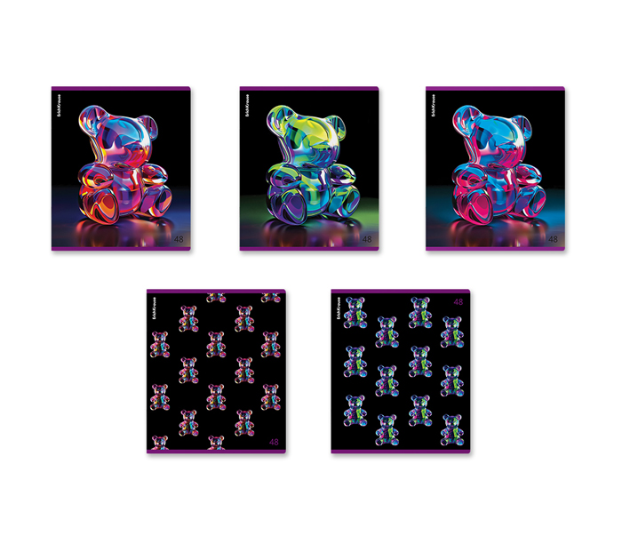 Тетрадь А5 48л клетка, Erich Krause «Jelly Bear»
