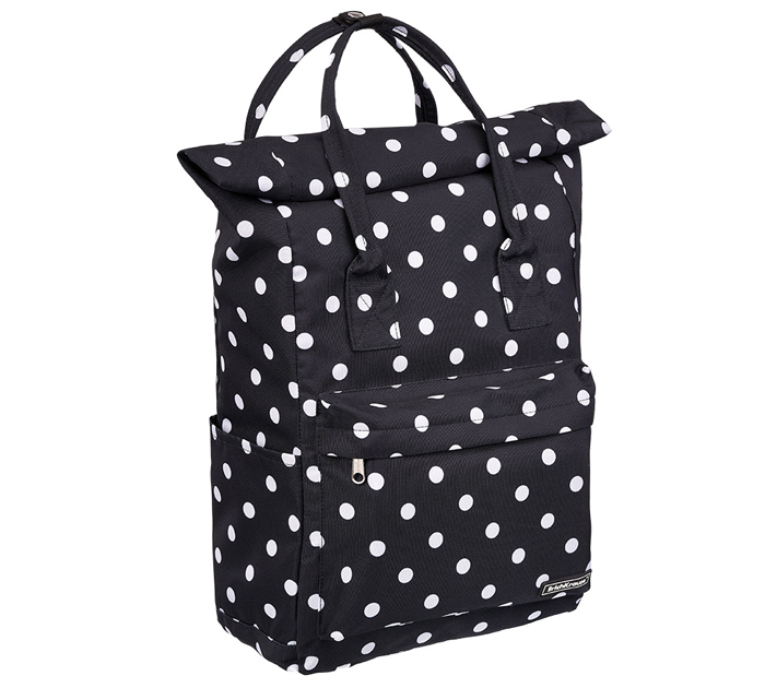 Рюкзак Erich Krause «ActiveLine Rolltop 17L Dots in Black» 290х450х140мм, 1 отделение, 3 кармана
