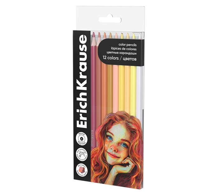 Карандаши цветные Erich Krause «Art Spirit Skin» 12 цветов