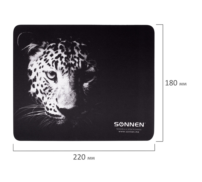 Коврик для мышки Sonnen «Leopard» 220х180х3мм