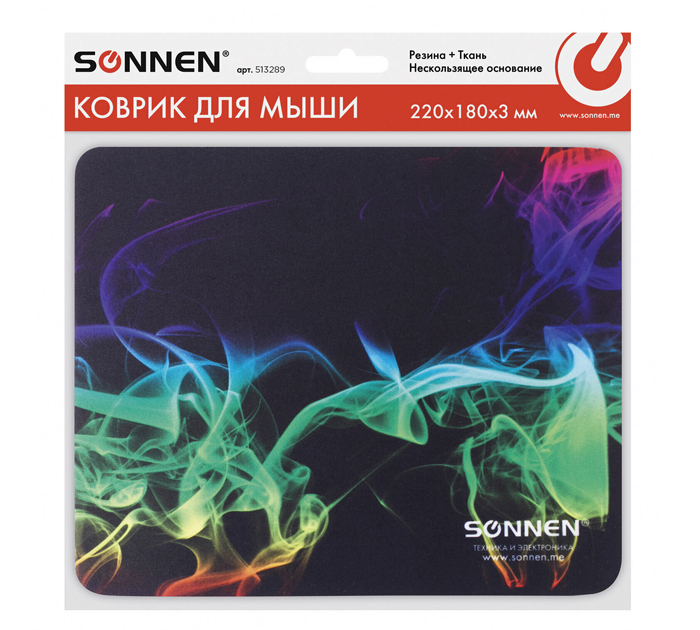 Коврик для мышки Sonnen «Smoke» 220х180х3мм