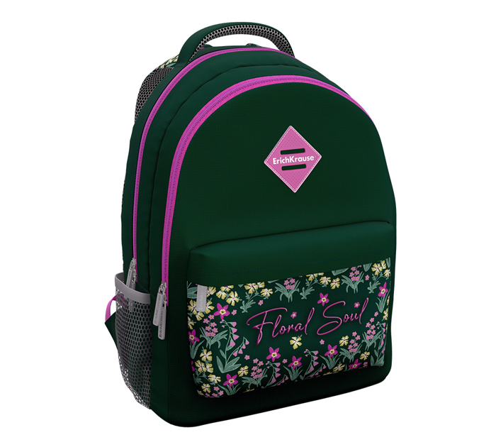Рюкзак Erich Krause «EasyLine 20L Floral Soul» 440х230х330мм, 2 отделения, 3 кармана
