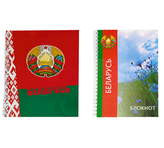Блокнот А5 на спирали  50л, клетка, ассорти, 65г/м2