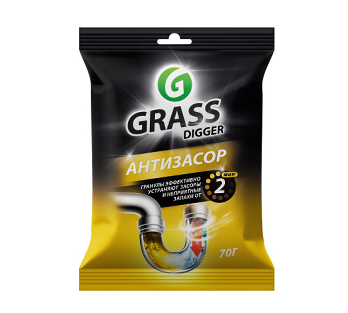 Средство для чистки труб Grass «Digger grannules» саше, 70г