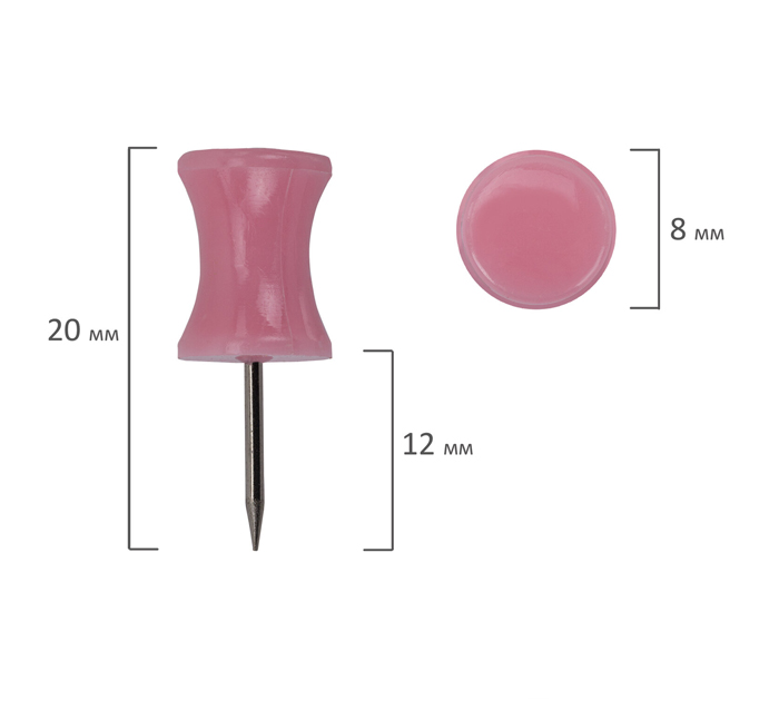 Кнопки силовые Brauberg «Pastel» цветные, 12мм, 30шт
