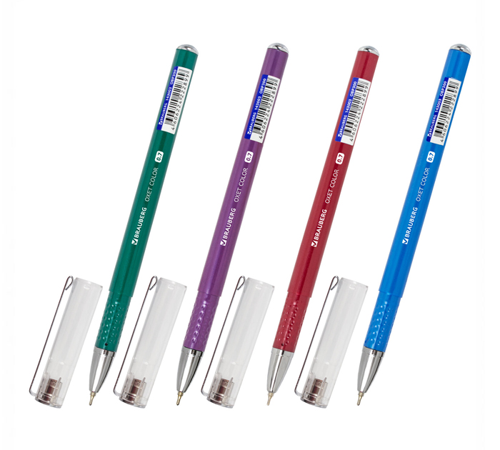 Ручка шариковая Brauberg «Oxet Color» синий стержень, узел 0.7мм, линия письма 0.35мм
