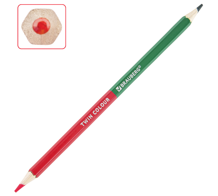 Карандаши цветные Brauberg «Premium Twin colour» двусторонние, 48 цветов, 24шт