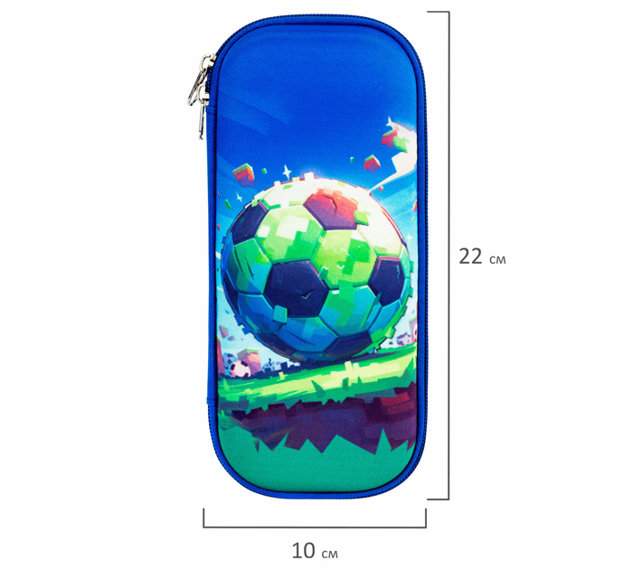 Пенал с 1 отделением Юнландия «Football match» 220х150х50мм