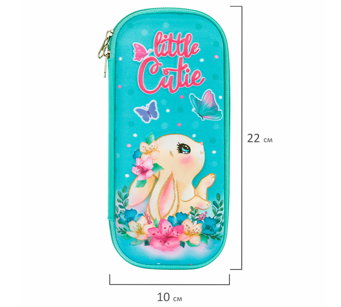 Пенал с 1 отделением Юнландия «Pretty bunny» 220х150х50мм