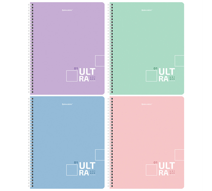 Тетрадь А5 120л клетка, на спирали, Brauberg «Pastel Tone»