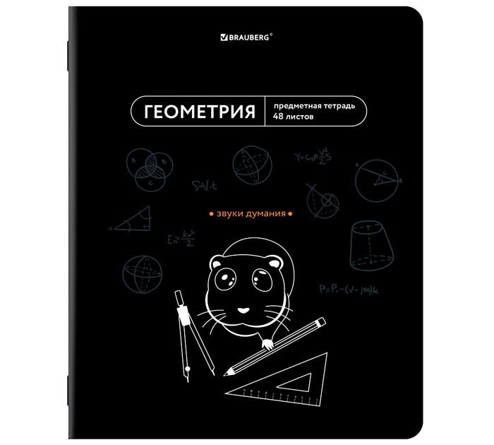 Тетрадь предметная А5, 48л, клетка, Brauberg «Мемы Геометрия»