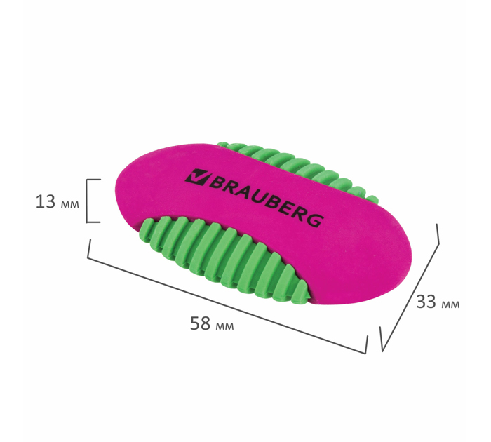 Ластик Brauberg «Mix S» 58х33х13мм