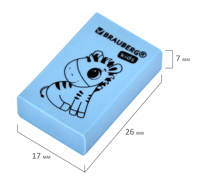 Ластик Brauberg kids «Школьный» 26х17х7мм