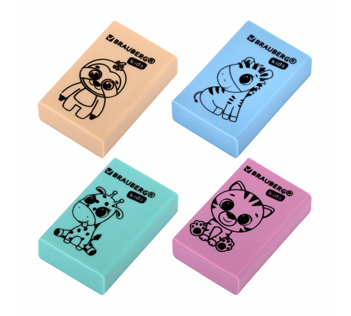 Ластик Brauberg kids «Школьный» 26х17х7мм