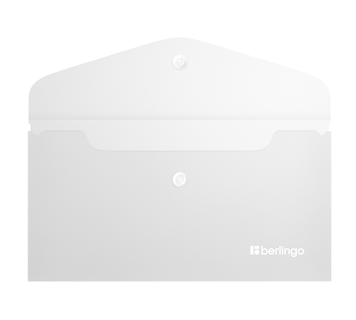 Папка-конверт Berlingo «Soft Touch» С6, на кнопке, прозрачная, 200мкм
