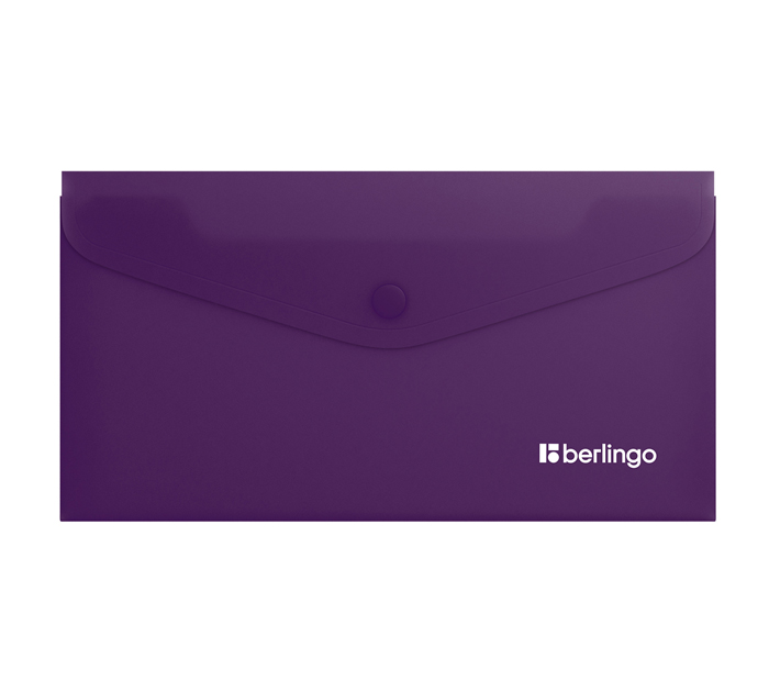 Папка-конверт Berlingo «Soft Touch» С6, на кнопке, фиолетовая, 200мкм