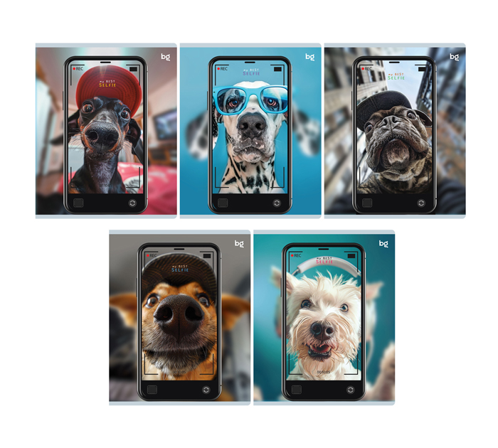 Тетрадь А5 48л клетка, BG «Selfie»