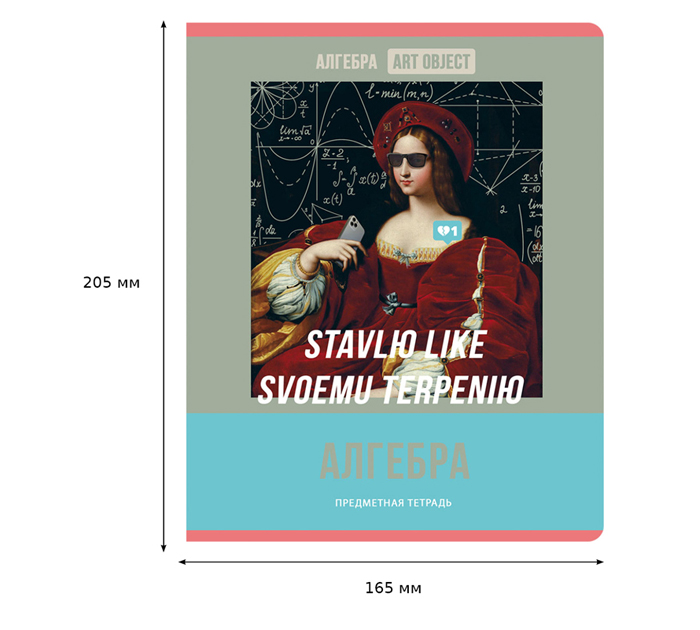 Тетрадь предметная А5, 48л, клетка, эконом, BG «Art object Алгебра»