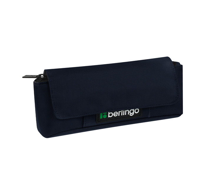 Пенал-косметичка Berlingo «Dark blue focus» 215х90х45мм