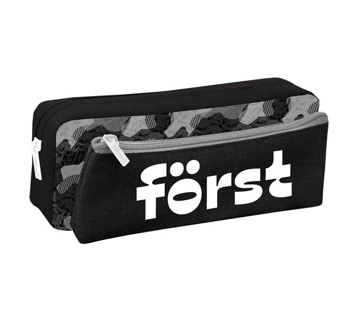 Пенал-косметичка Forst «Grey military» 2в1, 205х80х40мм, съемная косметичка на липучке