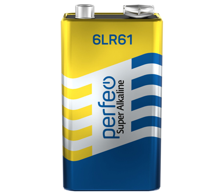 Элемент питания Perfeo «Super Alkaline» крона, 6LR61/1SH