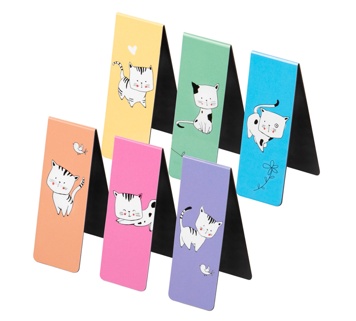 Закладка для книг Brauberg «Cats» магнитная, 60х20мм, 6шт