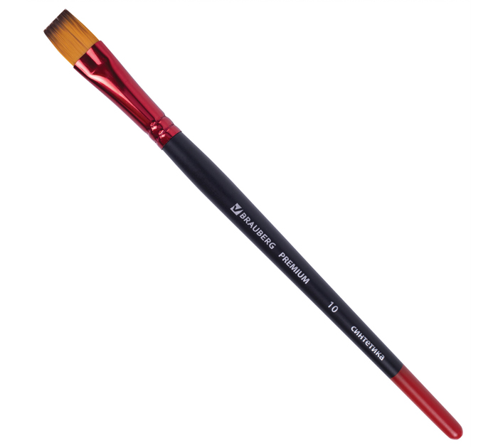 Кисть Brauberg «Premium» №10, синтетика, плоская