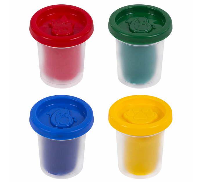 Тесто для лепки Brauberg Kids 4цвета, 200г