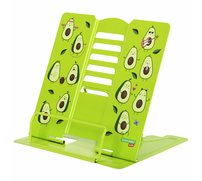 Подставка для книг Brauberg Kids «Avocado» металлическая, светло-зеленая