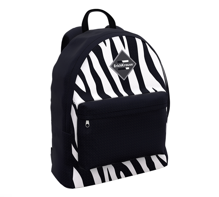 Рюкзак Erich Krause «Black&White Zebra» 390х290х130мм, 1 отделение, 1 карман