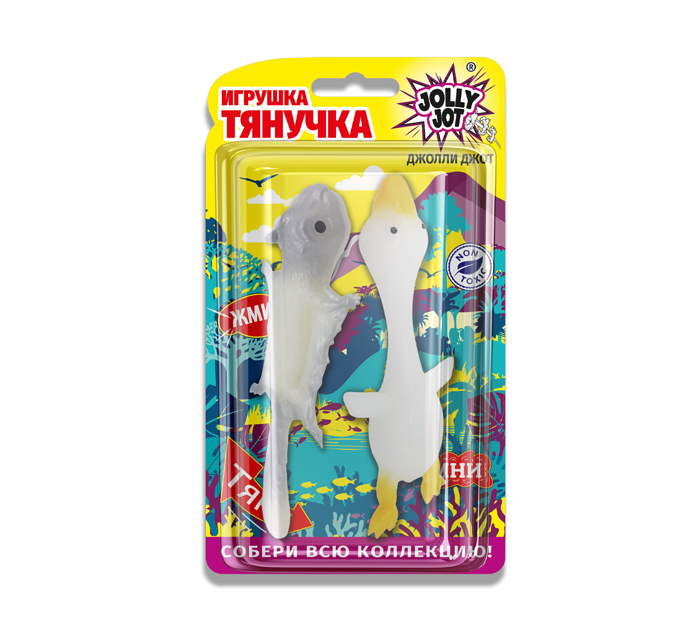 Игрушка Jolly Jot «Зверята» антистресс, тянучка, 2шт