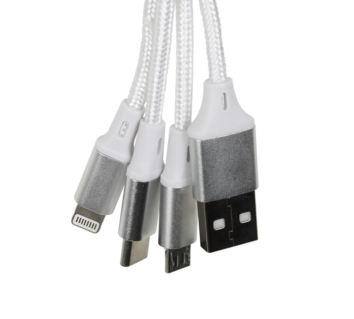Брелок Кокос «Мишутка» +USB кабель, резиновый, 15см, коричневый