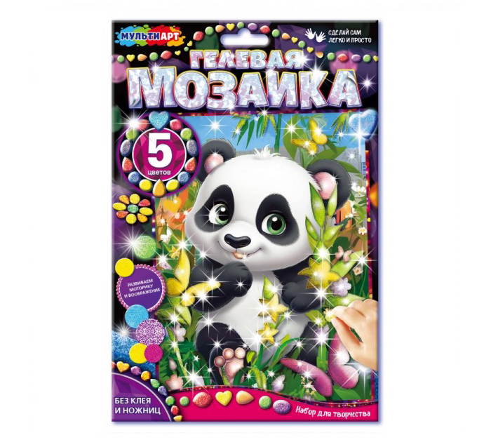 Гелевая мозаика Мульти Арт «Пандочка с бамбуком» 17х23см