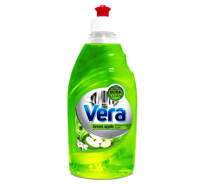 Средство для мытья посуды Vera «Зеленое яблоко» 450мл