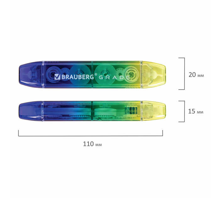 Корректор-лента Brauberg «Grade» 5мм, 10м, двусторонняя