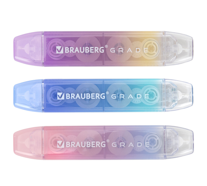 Корректор-лента Brauberg «Grade Pastel» 5мм, 10м, двусторонняя