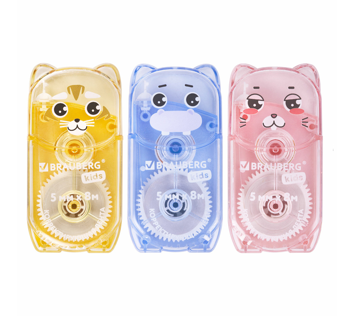 Корректор-лента Brauberg Kids «Зверята» 5мм, 8м