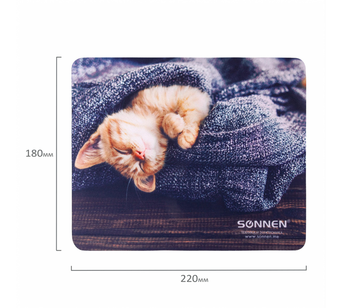 Коврик для мышки Sonnen «Kitten» 220х180х3мм