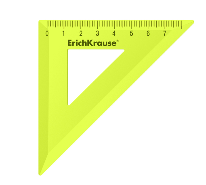 Треугольник Erich Krause «Neon Solid» 45х7см, пластиковый, желтый