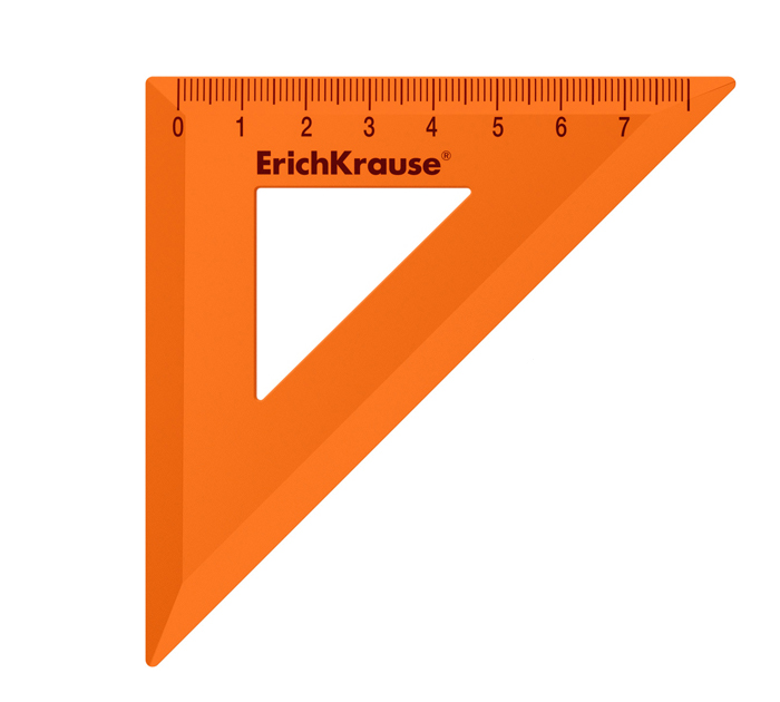 Треугольник Erich Krause «Neon Solid» 45х7см, пластиковый, оранжевый
