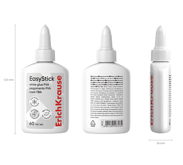 Клей ПВА Erich Krause «EasyStick» 60мл