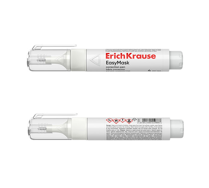 Корректор-ручка Erich Krause «EasyMask» металлический наконечник, 4мл