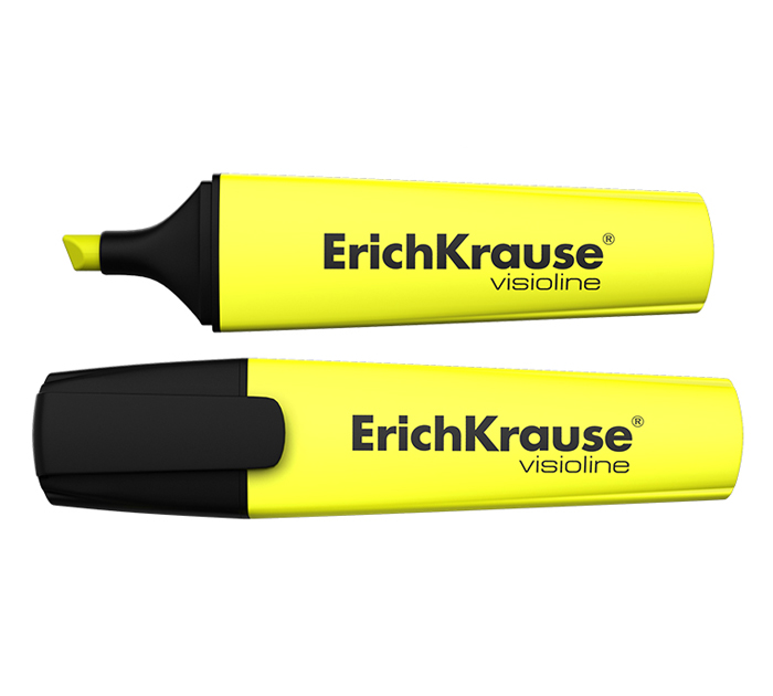 Маркер-текстовыделитель Erich Krause «Visioline V-12 Neon» желтый, 0.6-5мм